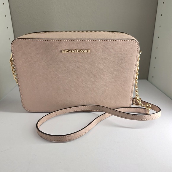 Michael Kors Handbag Jet Set Powder Pink Leather Crossbody Bag AUTHENTIC - Picture 5 of 5